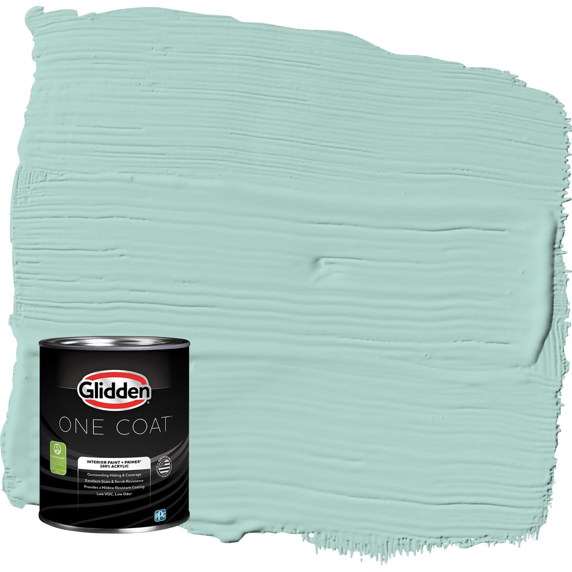Glidden One Coat Cassiopeia / Green Flat Interior Paint with Primer, 1 Quart