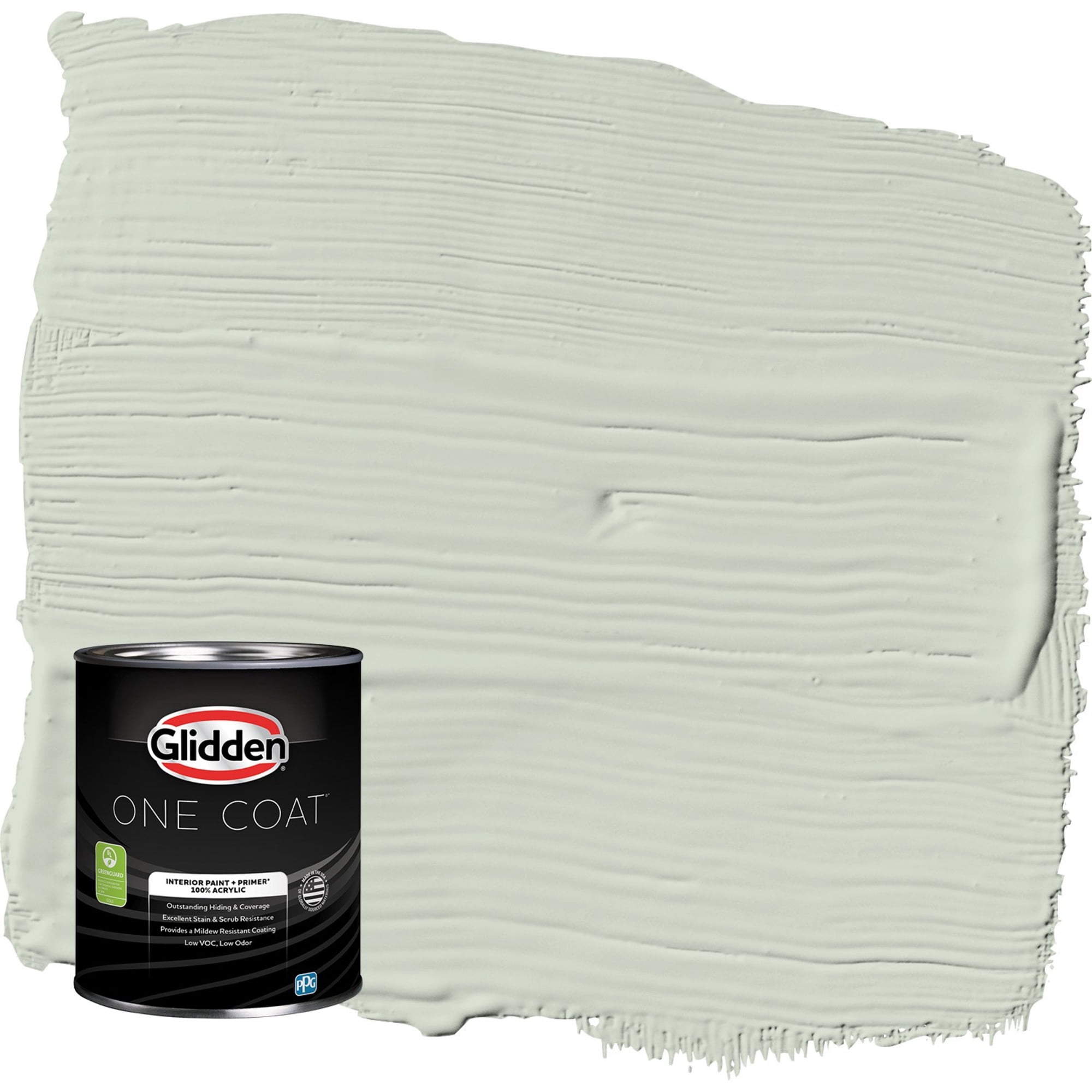 Glidden One Coat Castaway / Green Flat Interior Paint with Primer, 1 Quart