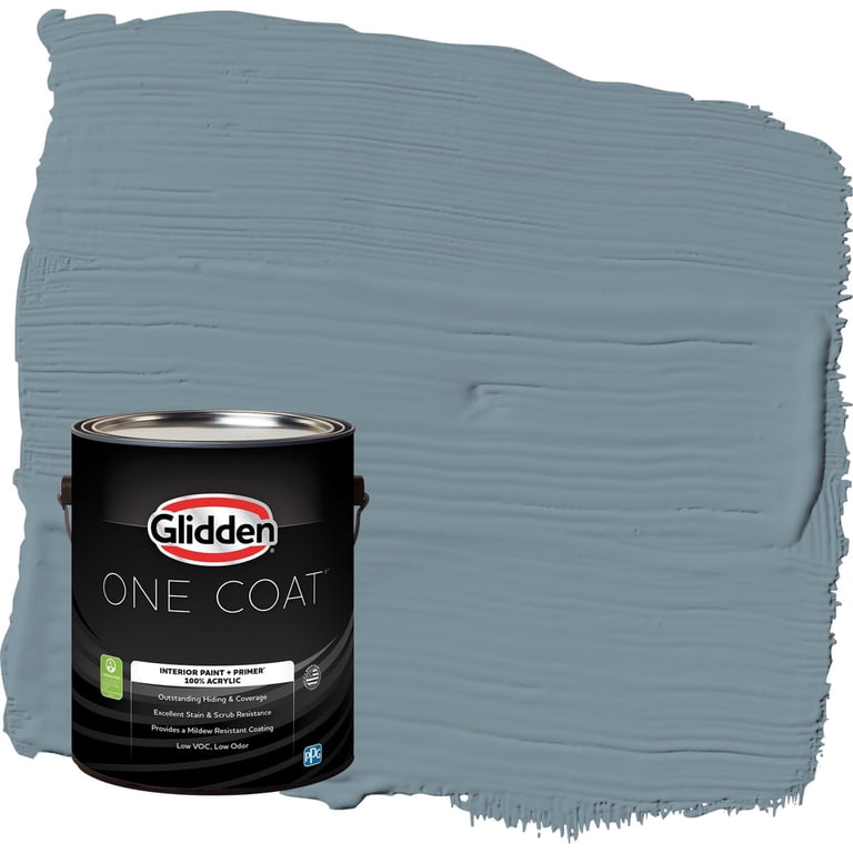 Glidden One Coat Chalky Blue / Blue Semi-Gloss Interior Paint with