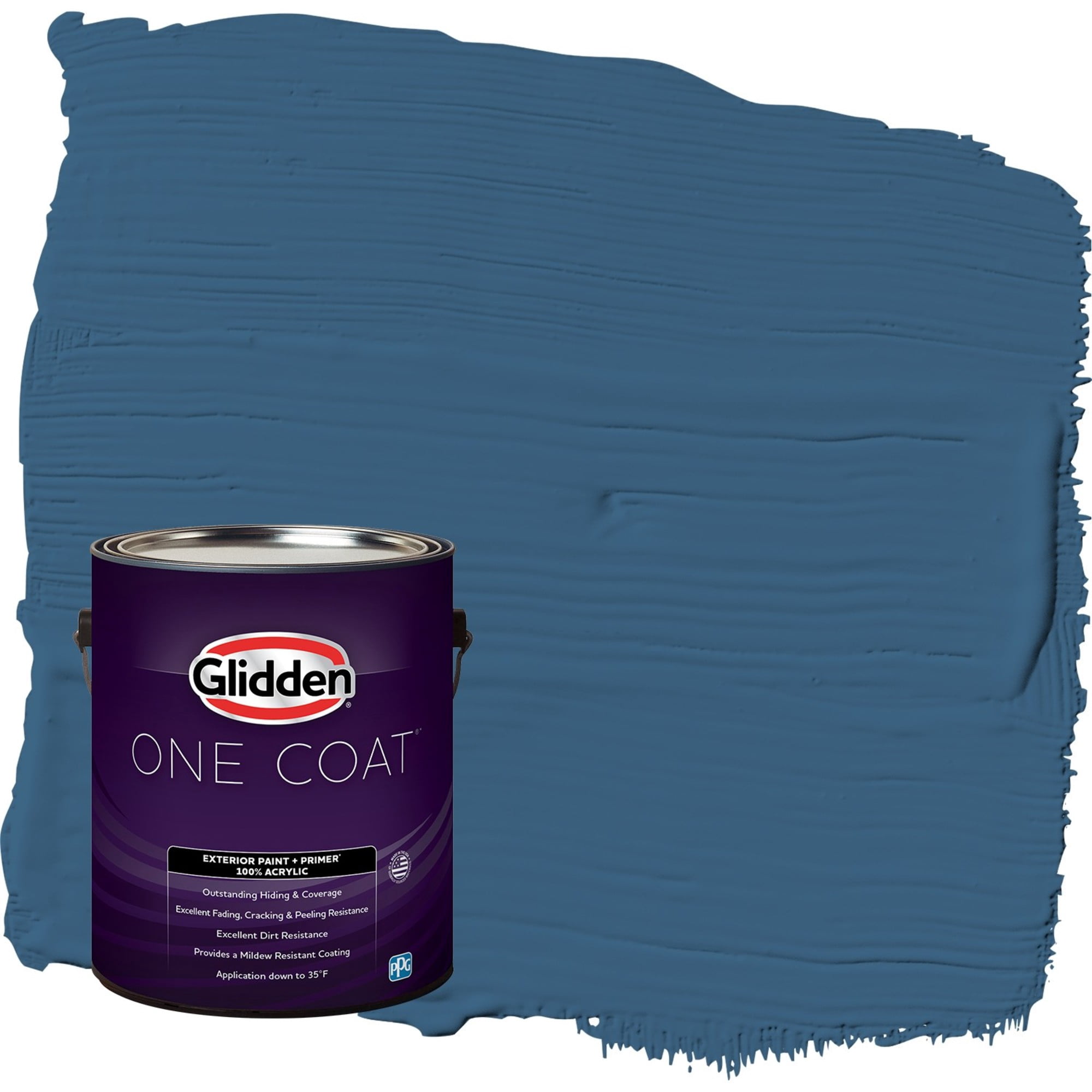 Glidden One Coat Chinese Porcelain / Blue Eggshell Interior Paint with Primer, 1 Gallon