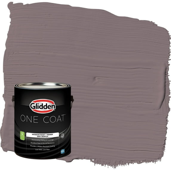 Glidden One Coat Choo Choo / Purple Eggshell Interior Paint with Primer, 1 Gallon