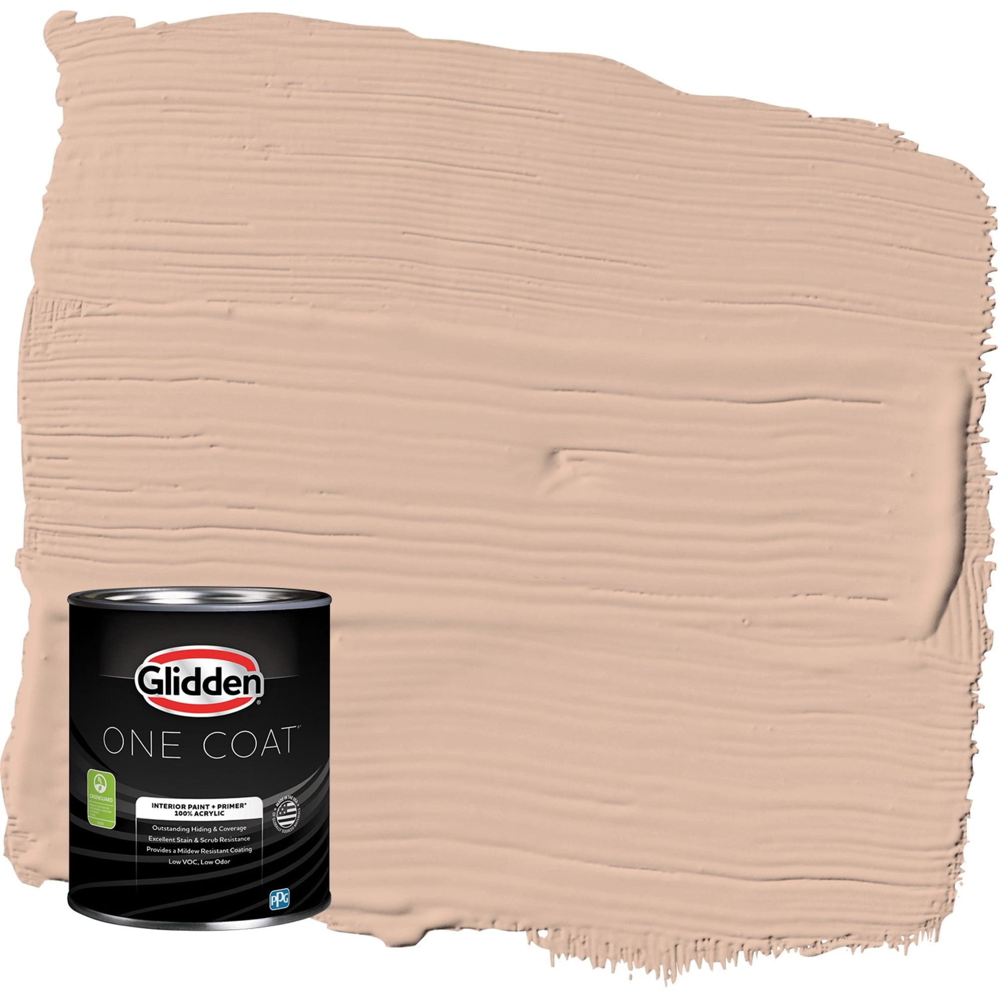 Glidden One Coat Cinnamon Ice / Orange Semi-Gloss Interior Paint with Primer, 1 Quart