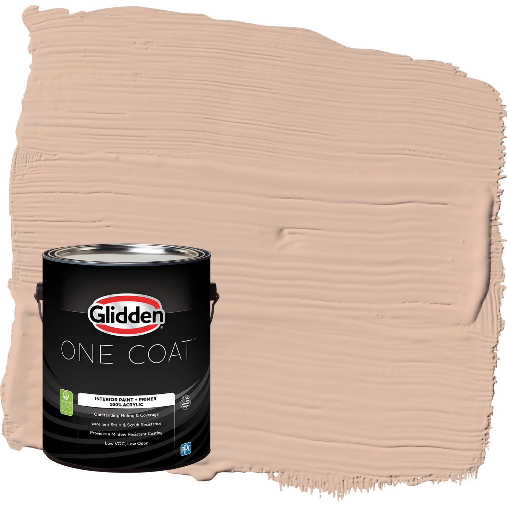 Glidden One Coat Cinnamon Ice / Orange Eggshell Interior Paint with Primer, 1 Gallon