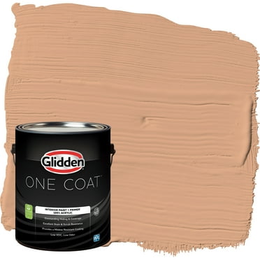 Glidden One Coat Interior Paint and Primer, Clay Fire / Orange, Gallon, Eggshell