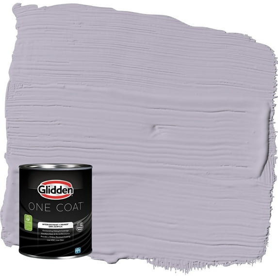 Glidden One Coat Cloudberry / Purple Flat Interior Paint with Primer, 1 Quart