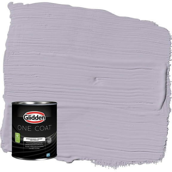 Glidden One Coat Cloudberry / Purple Flat Interior Paint with Primer, 1 Quart