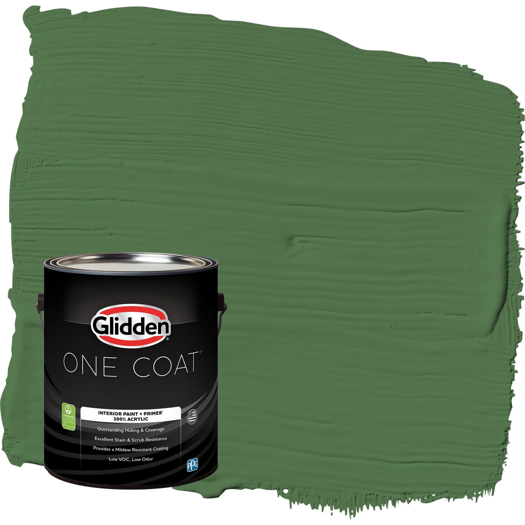 Glidden One Coat Clover Leaf / Green Eggshell Interior Paint with Primer, 1 Gallon