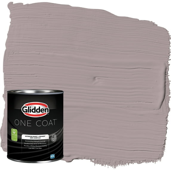 Glidden One Coat Interior Paint and Primer, Coffee Custard / Purple, 1-Quart, Flat