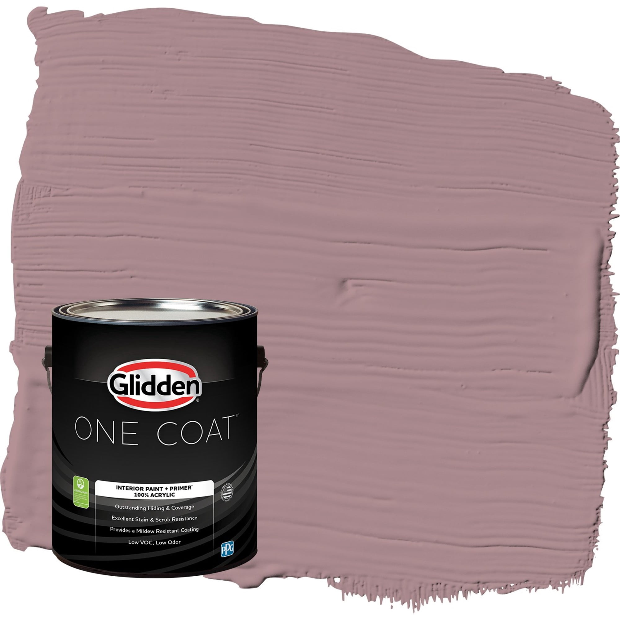 Glidden One Coat Coffee Rose / Purple Eggshell Interior Paint with Primer, 1 Gallon
