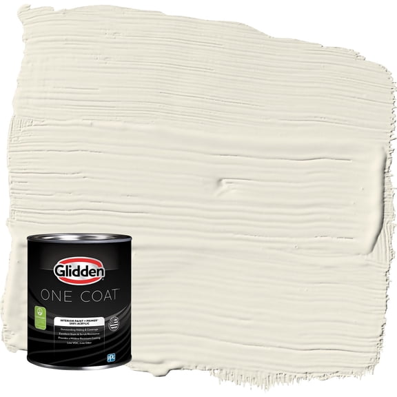 Glidden One Coat Cold Foam / White Semi-Gloss Interior Paint with Primer, 1 Quart