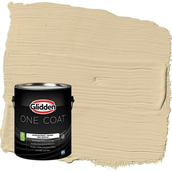 Glidden One Coat Cookie Dough / Beige Eggshell Interior Paint with Primer, 1 Gallon