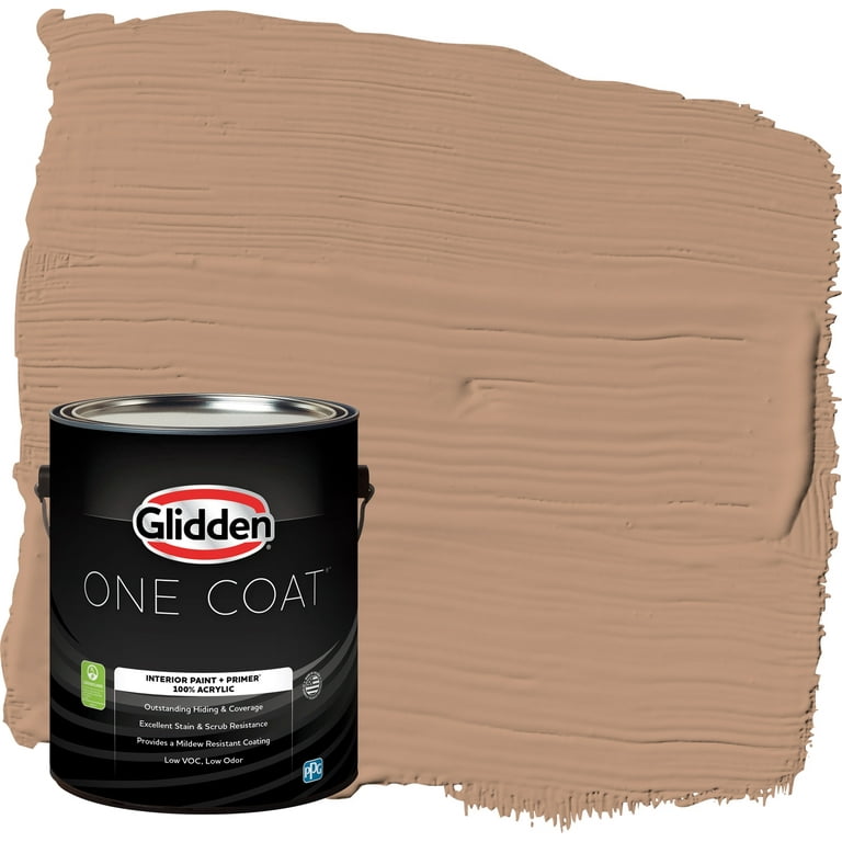 Glidden One Coat Interior Paint and Primer, Cool Clay / Orange, Gallon,  Flat 