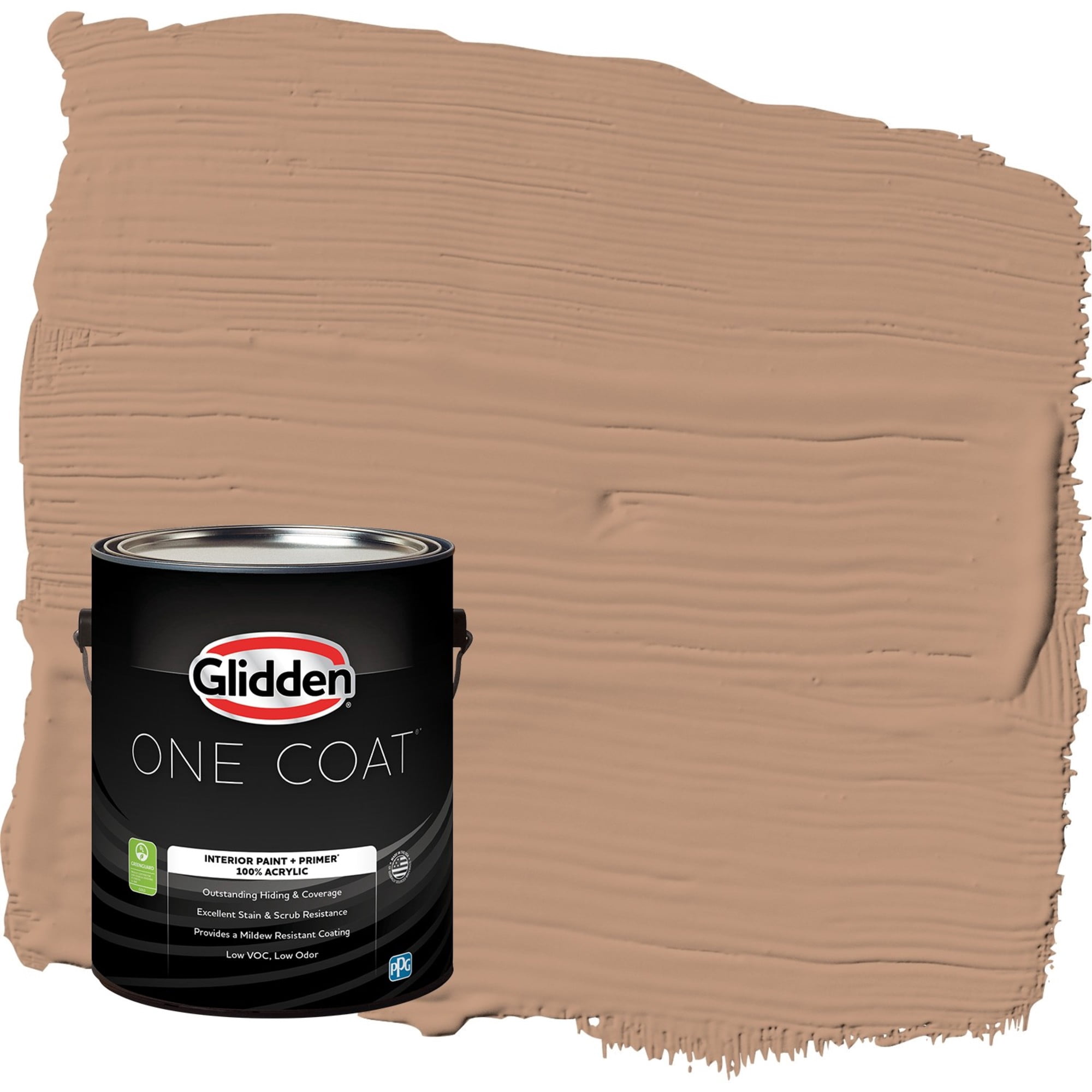 Glidden One Coat Cool Clay / Beige Flat Interior Paint with Primer, 1 Gallon