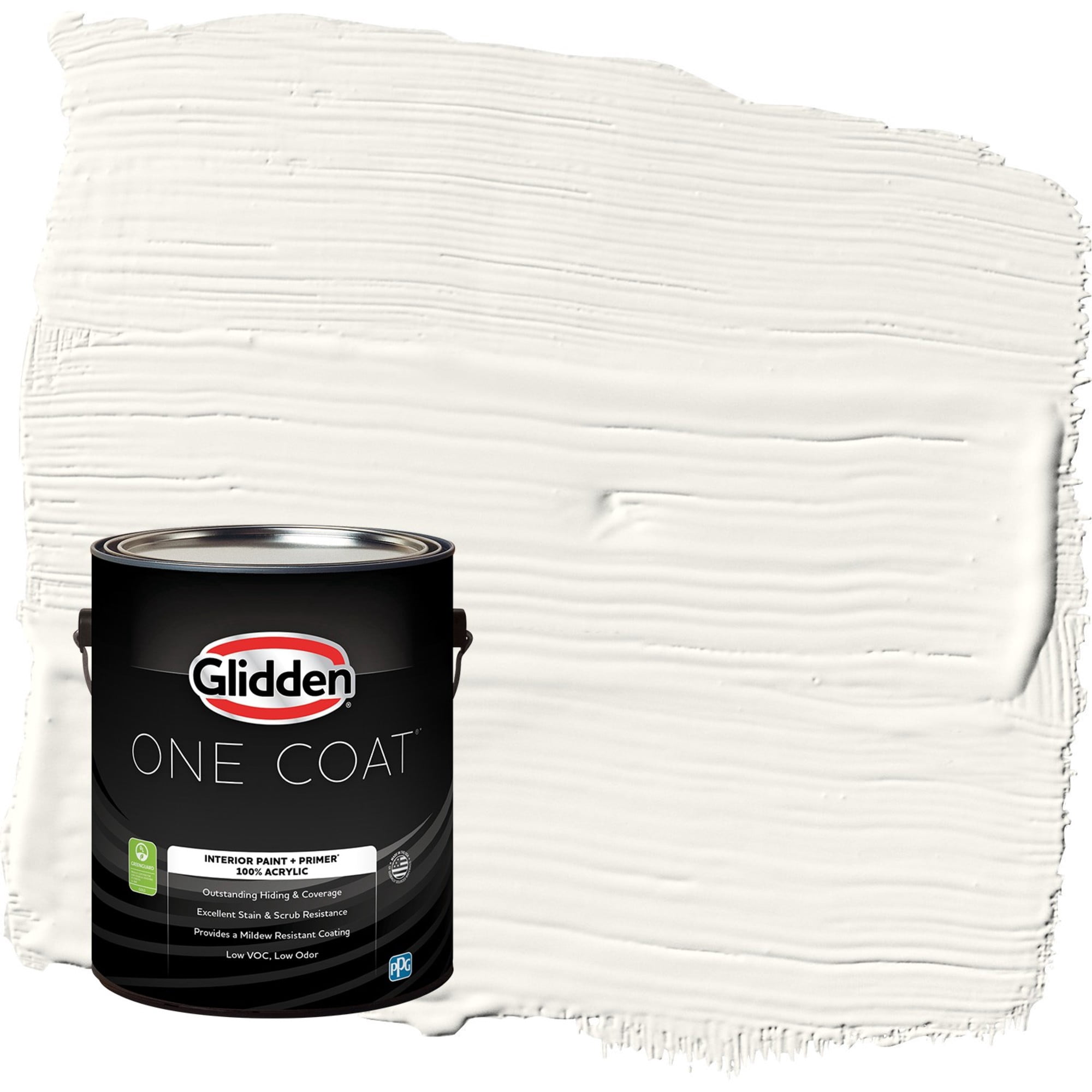 Glidden One Coat Cotton Tail / Gray Flat Interior Paint with Primer, 1 Gallon