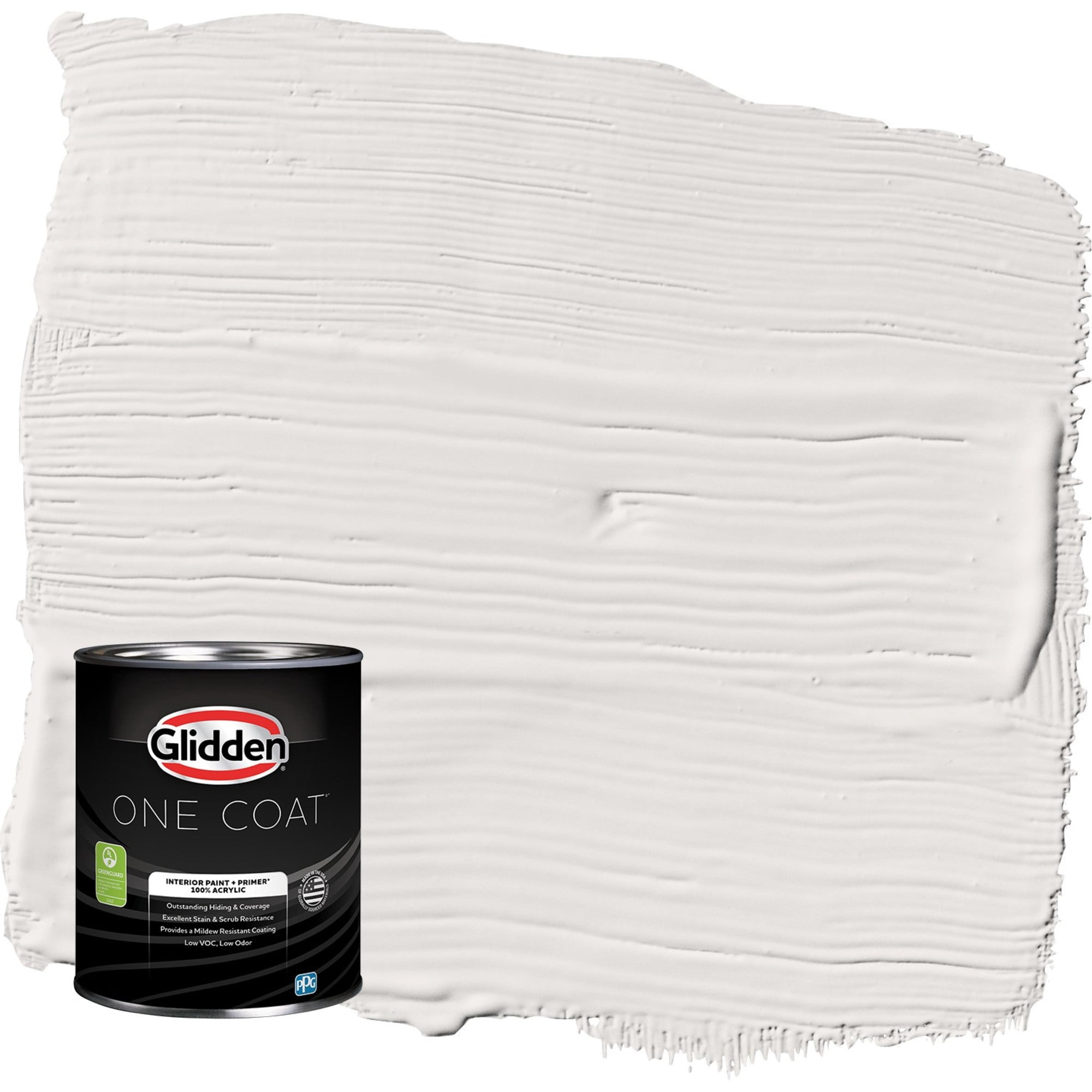 Glidden One Coat Interior Paint and Primer, Dusky Dawn / Gray, 1 Quart, Semi-Gloss