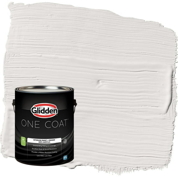 Glidden One Coat Dusky Dawn / Grey Semi-Gloss Interior Paint with Primer, 1 Gallon