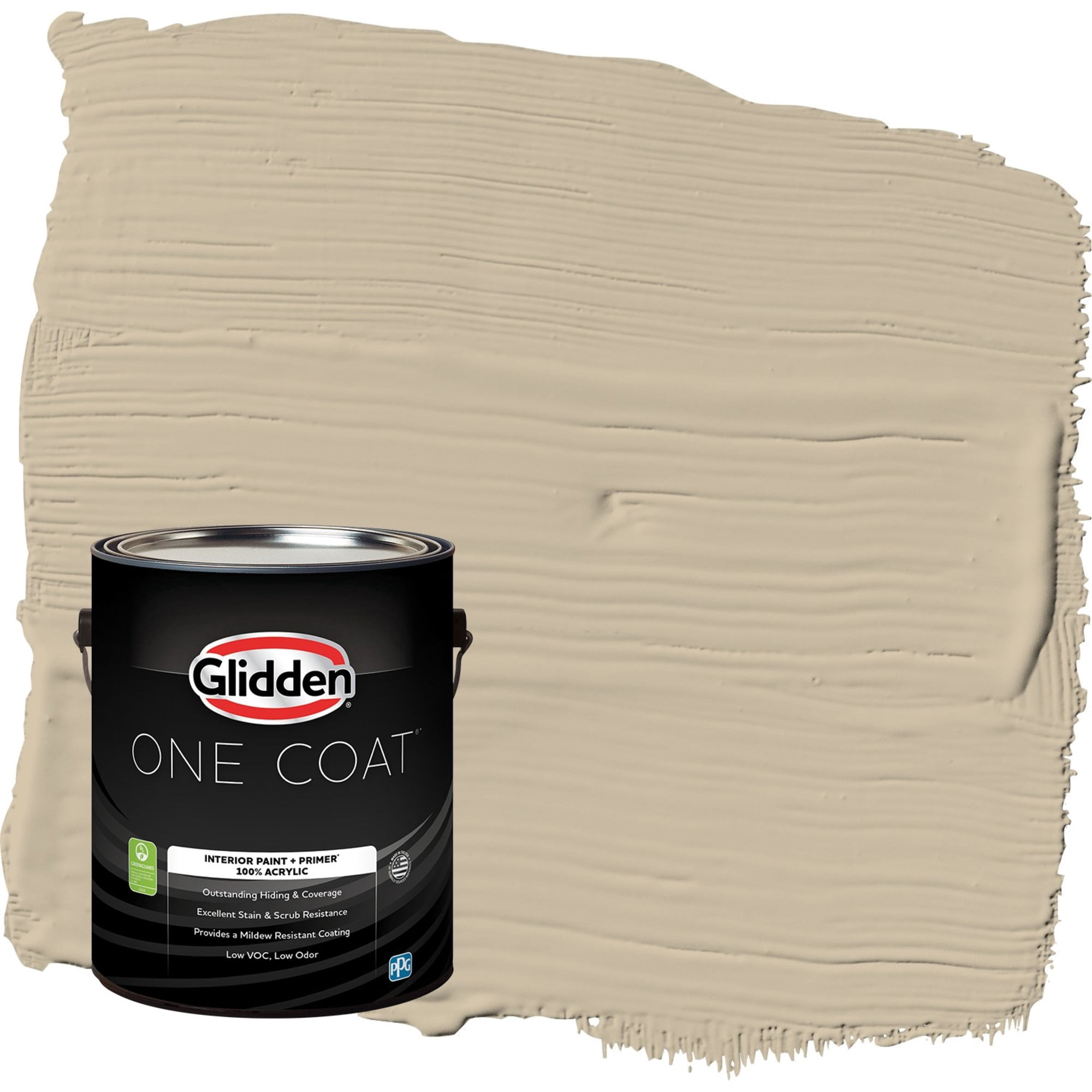 Glidden One Coat Dusty Trail / Beige Eggshell Interior Paint with Primer, 1 Gallon