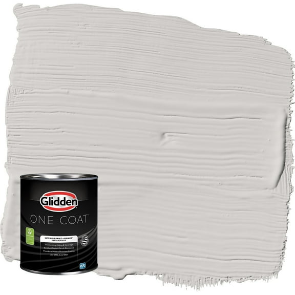 Glidden One Coat Elusion / Grey Eggshell Interior Paint with Primer, 1 Quart