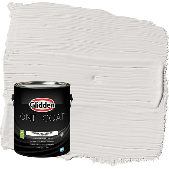 Glidden One Coat Fall Chill / Grey Eggshell Interior Paint with Primer, 1 Gallon