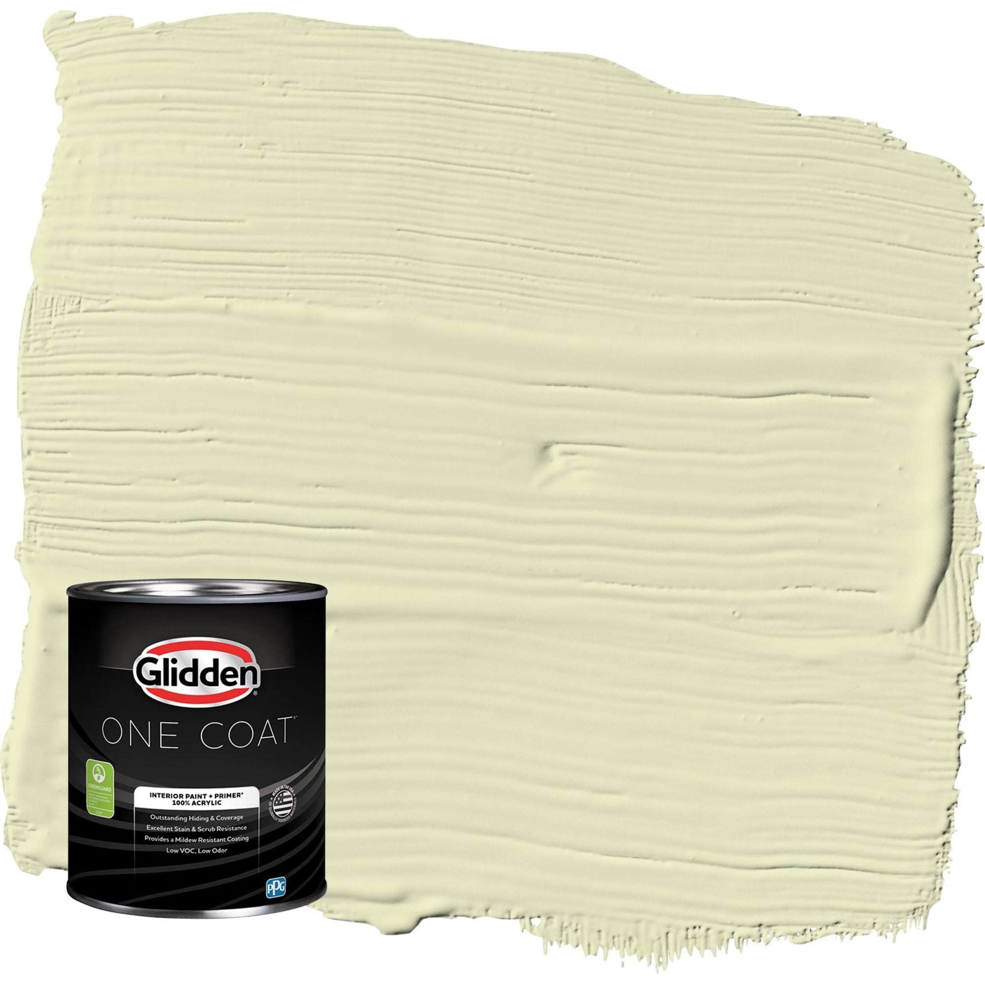 Glidden One Coat Forgive Quickly / Green Flat Interior Paint with Primer, 1 Quart