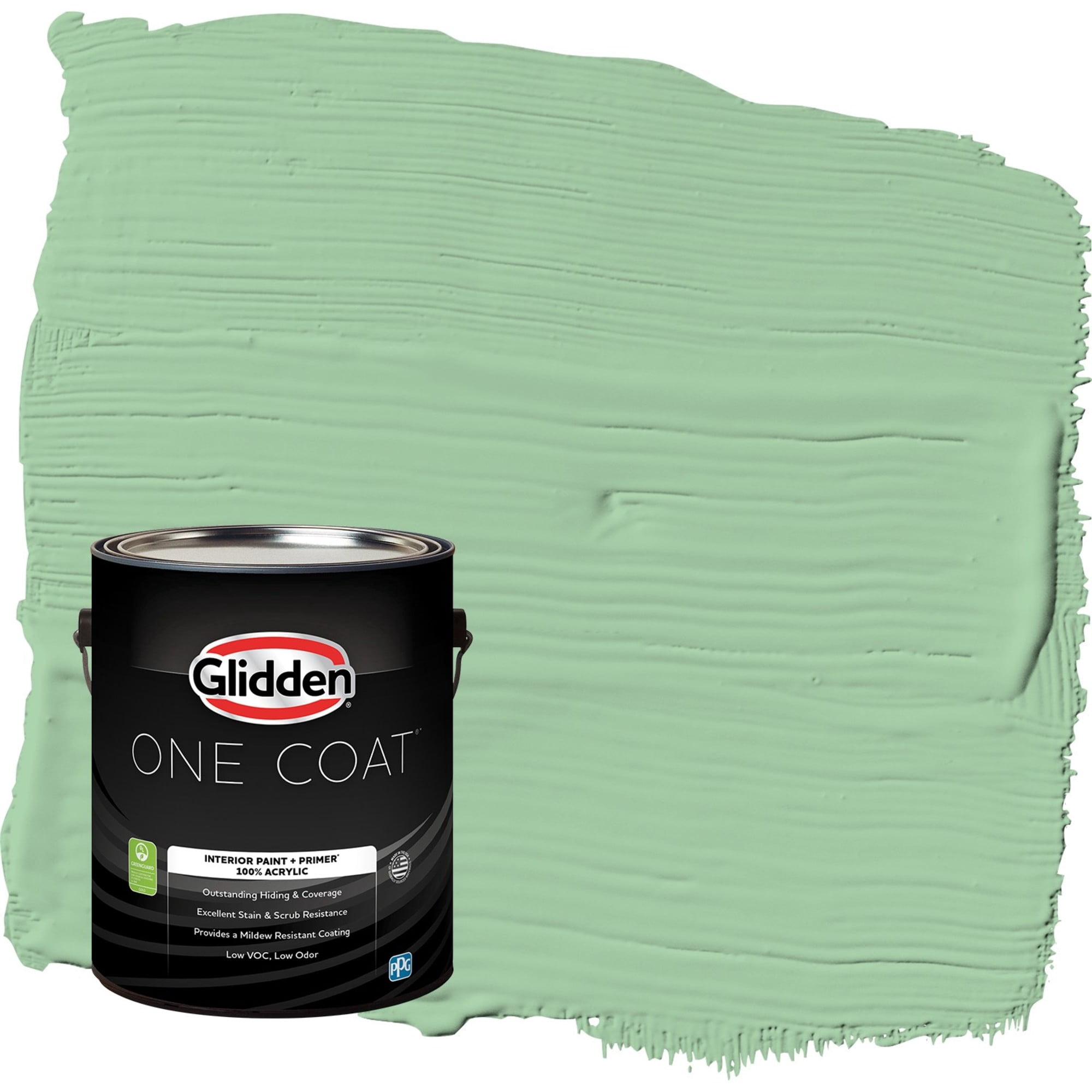 Glidden One Coat French Market / Green Flat Interior Paint with Primer, 1 Gallon