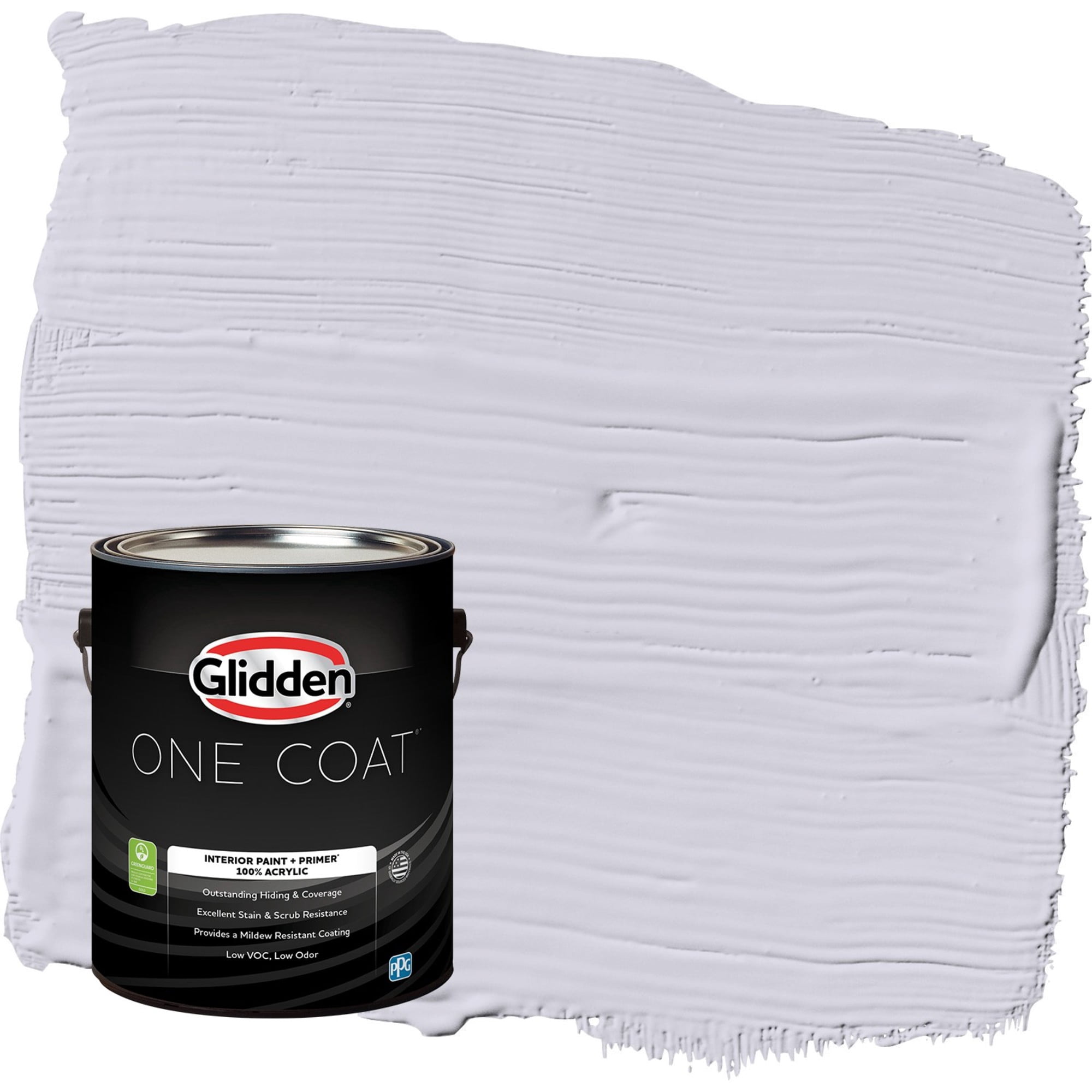 Glidden One Coat Frosted Lilac / Purple Semi-Gloss Interior Paint with Primer, 1 Gallon