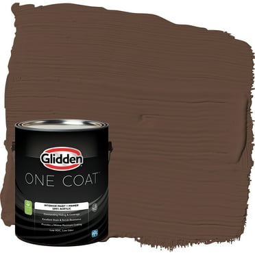 Glidden One Coat Interior Paint and Primer, Fudge / Brown, Gallon, Eggshell