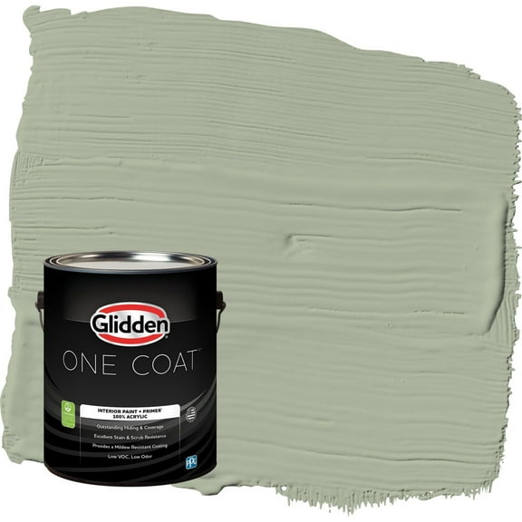 Glidden One Coat Gargoyle / Green Eggshell Interior Paint with Primer, 1 Gallon