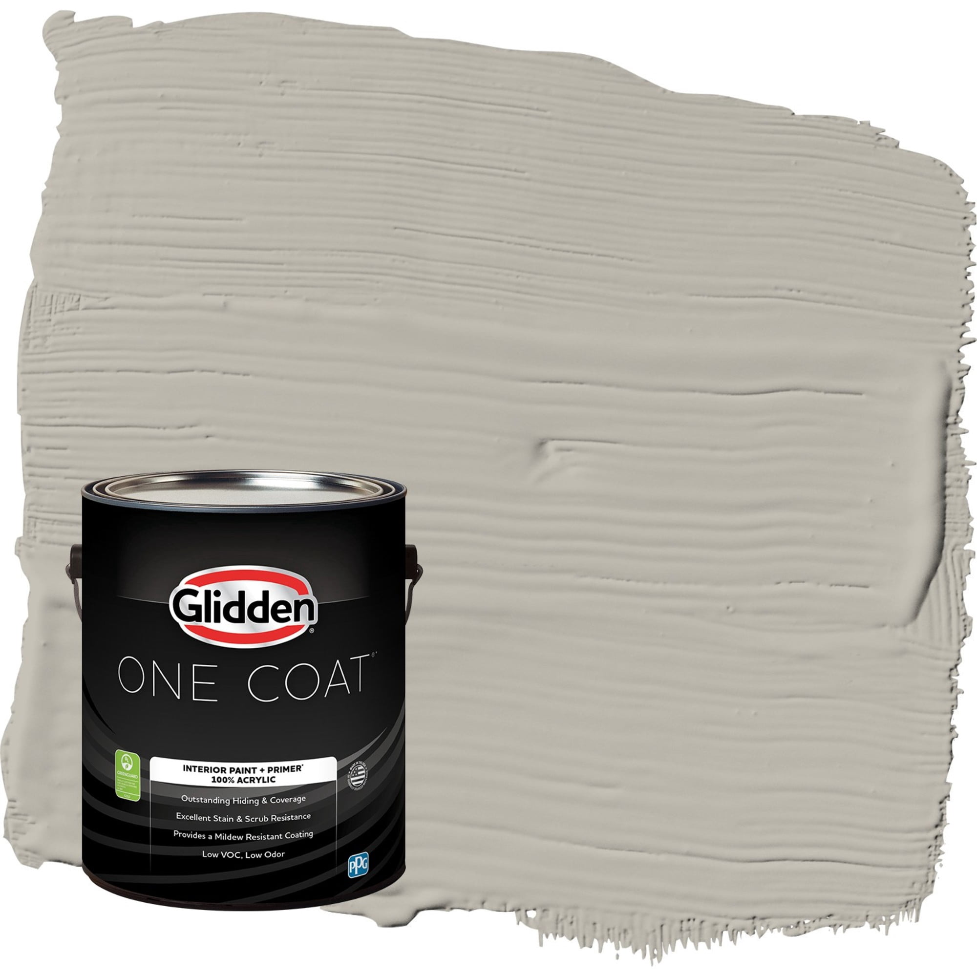 Glidden One Coat Ghost Writer / Beige Flat Interior Paint with Primer, 1 Gallon
