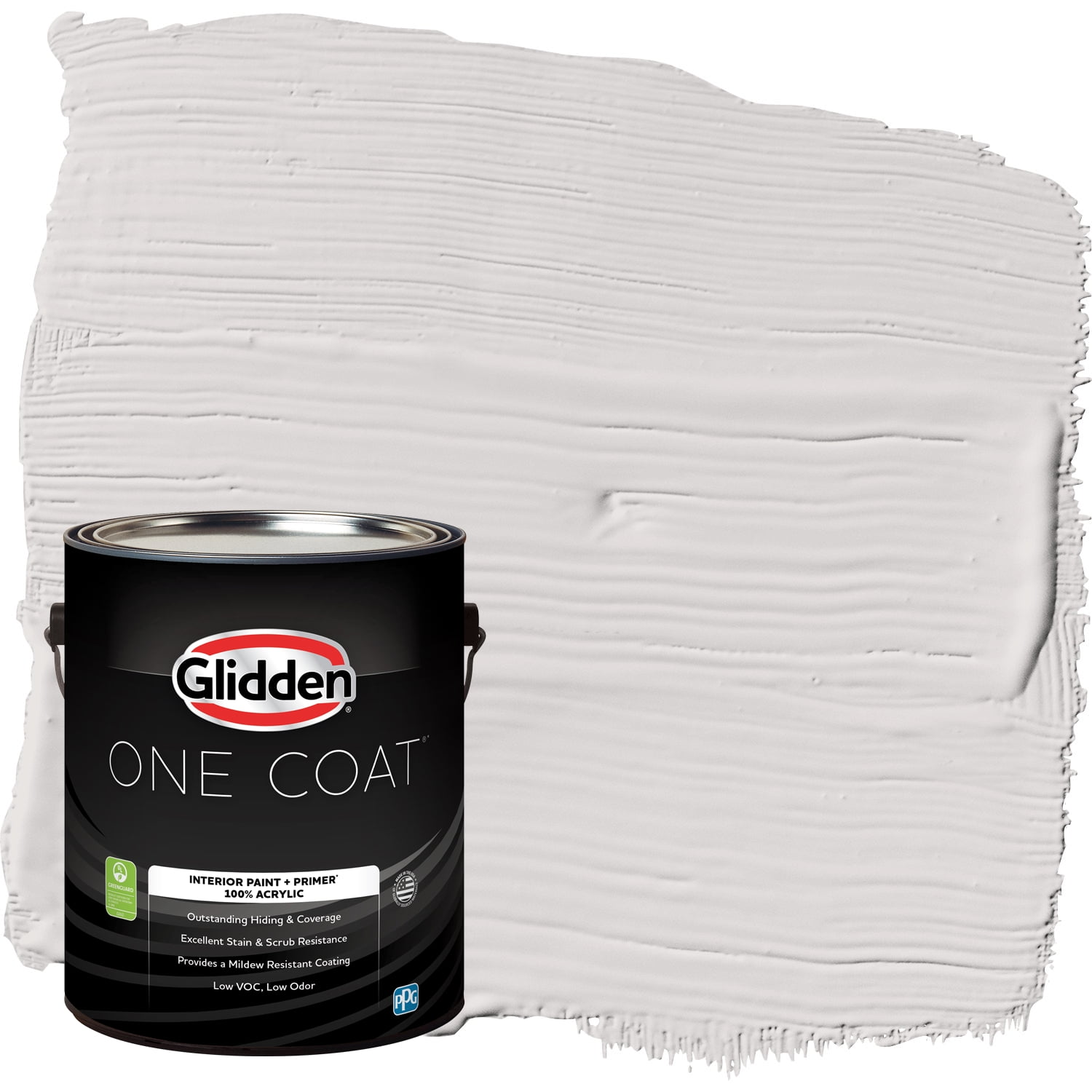 Glidden One Coat Interior Paint and Primer, Go To Gray / Gray, 1 Gallon, SemiGloss