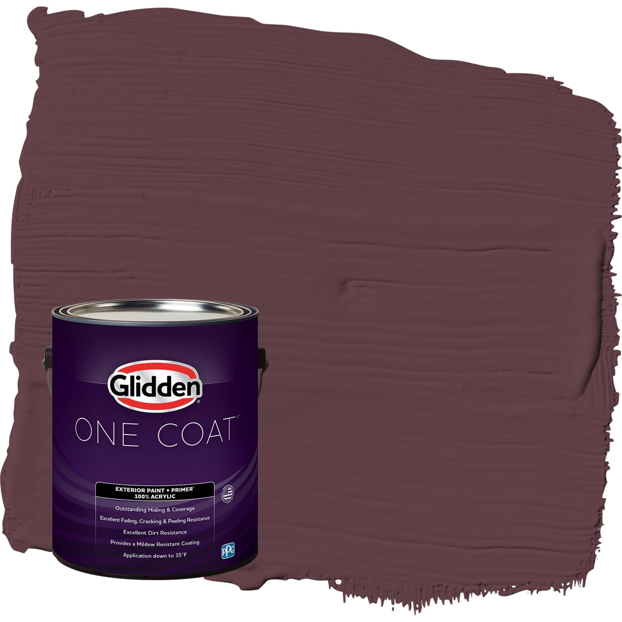 Glidden One Coat Gooseberry / Purple Semi-Gloss Interior Paint with Primer, 1 Gallon