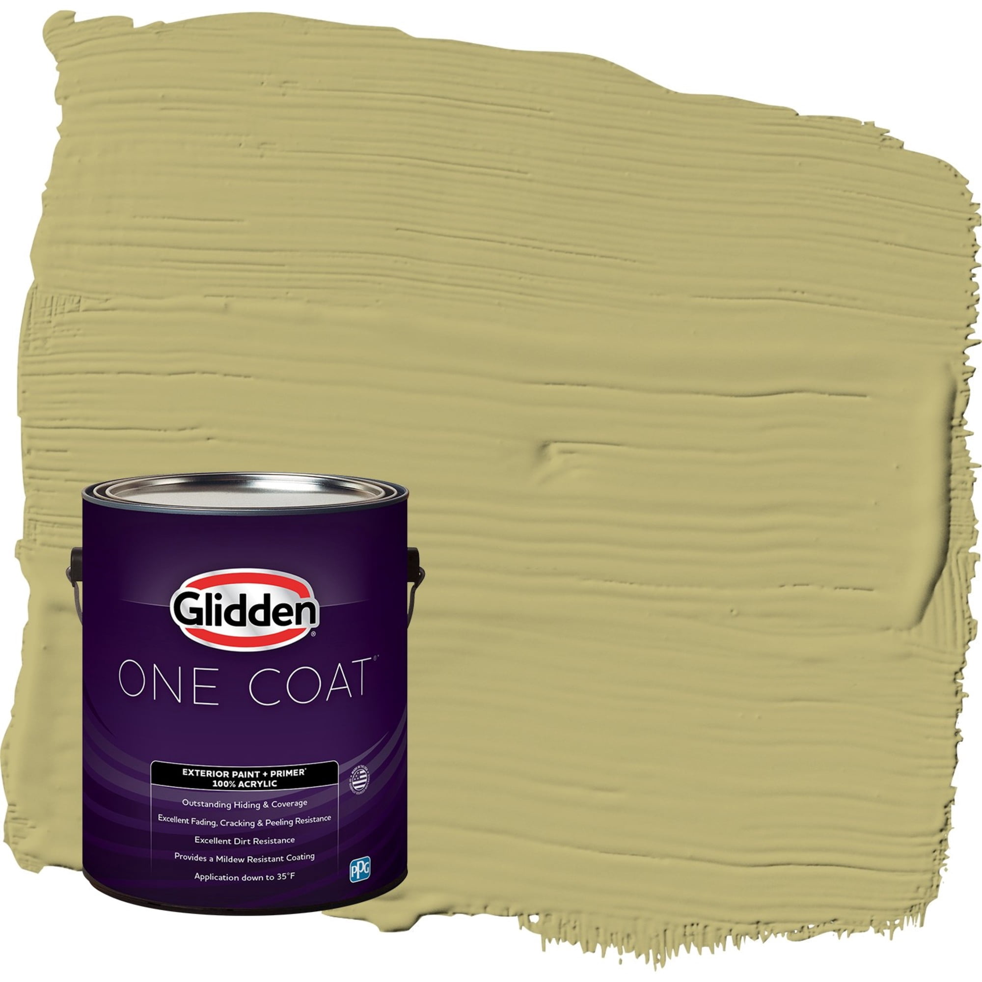 Glidden One Coat Gracious Glow / Green Semi-Gloss Interior Paint with Primer, 1 Gallon