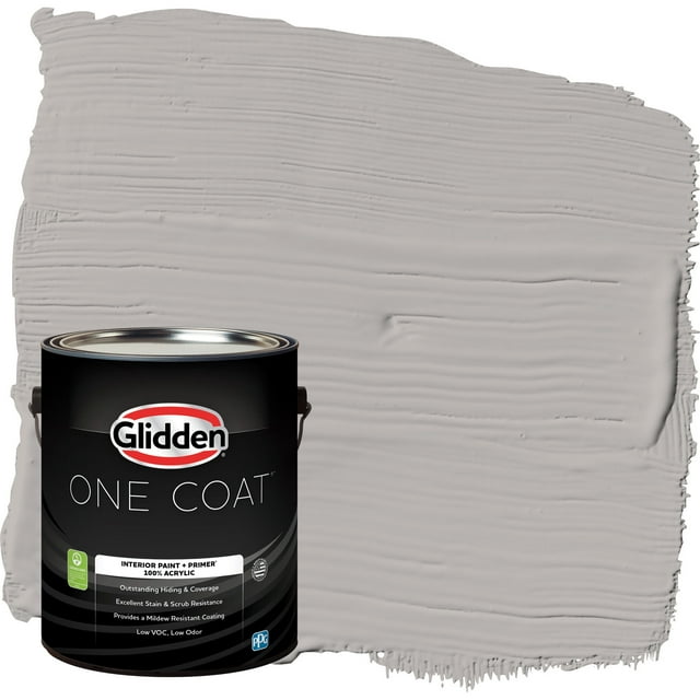 Glidden One Coat Interior Paint and Primer, Gray Marble / Gray, Gallon, Eggshell
