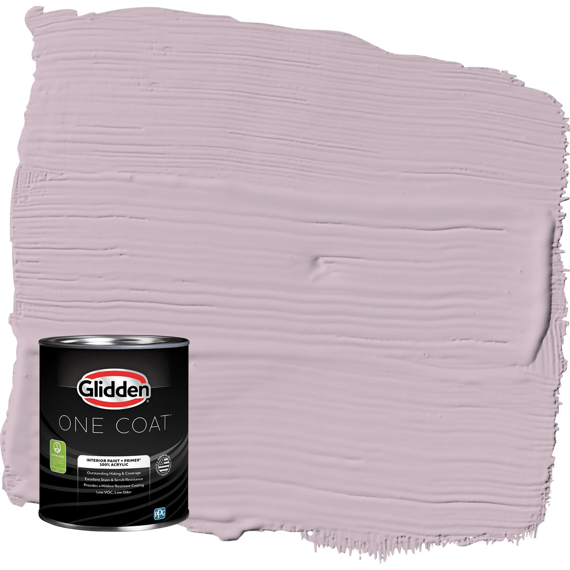 Glidden One Coat High Society / Purple Flat Interior Paint with Primer, 1 Quart