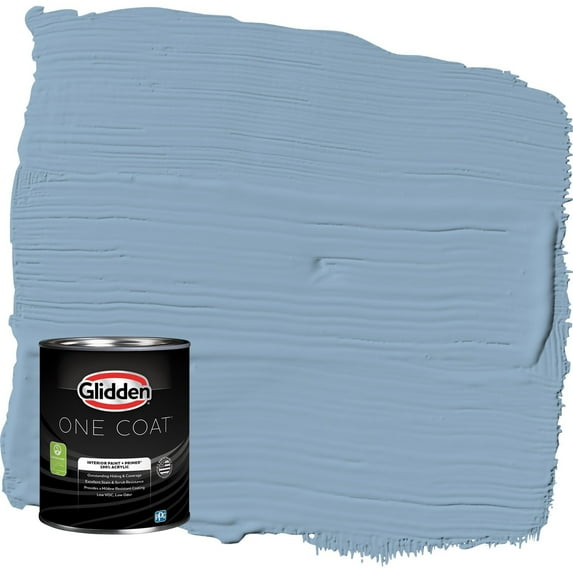 Glidden One Coat Kaleidoscope / Blue Eggshell Interior Paint with Primer, 1 Quart