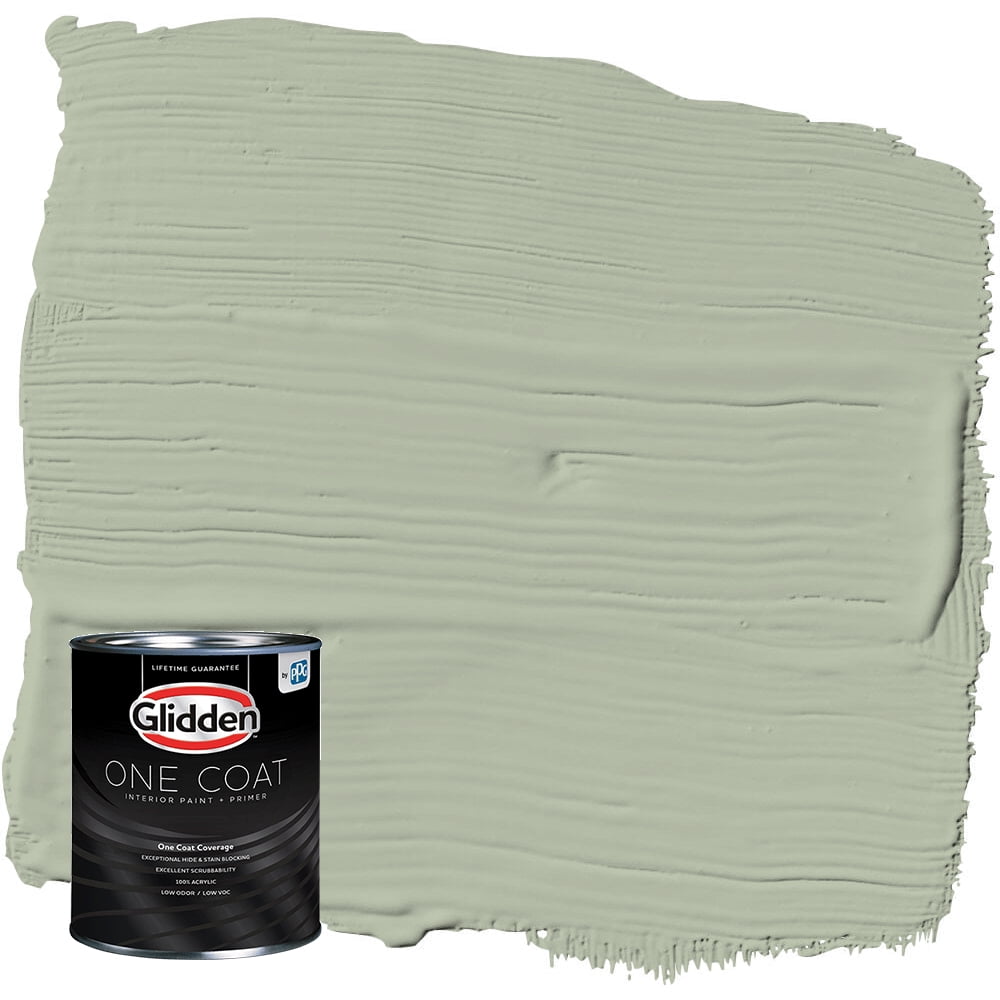 Glidden One Coat Interior Paint and Primer, Light Sage / Green, 1-Quart, Flat - Walmart.com