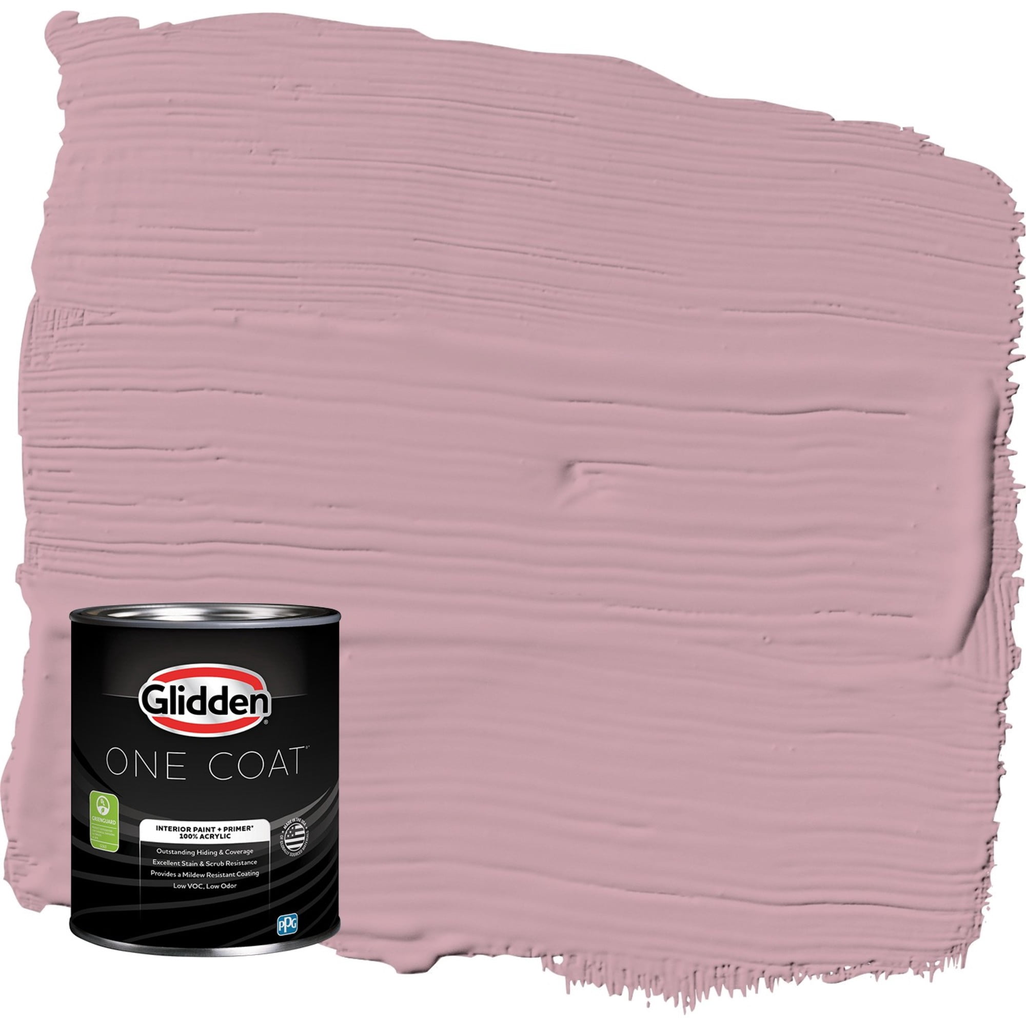 Glidden One Coat Lighthearted Rose / Purple Eggshell Interior Paint with Primer, 1 Quart