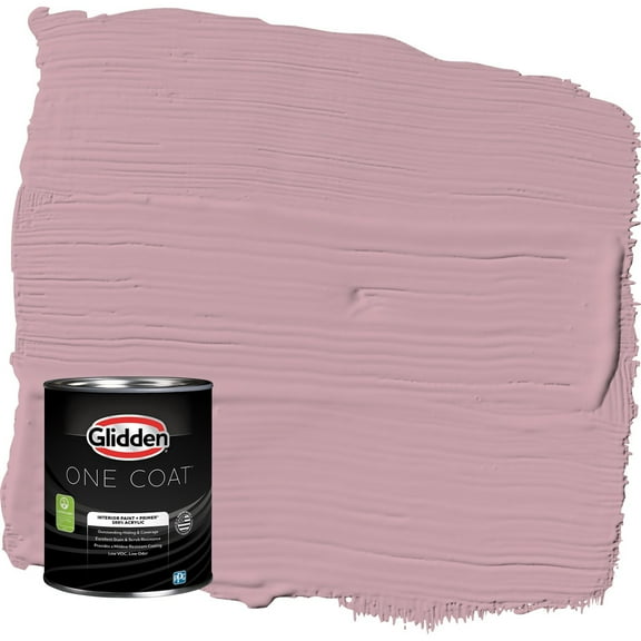 Glidden One Coat Lighthearted Rose / Purple Semi-Gloss Interior Paint with Primer, 1 Quart