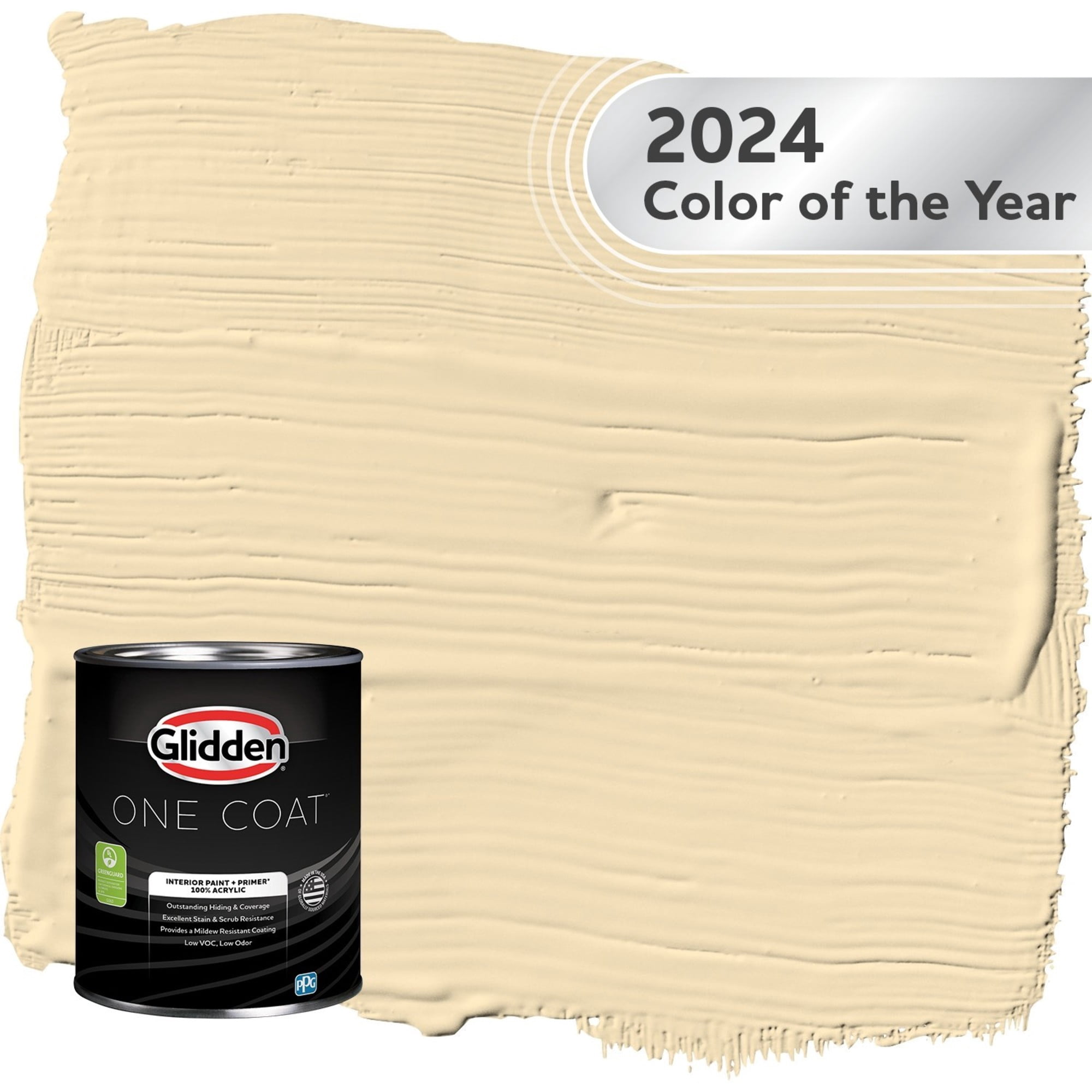 Glidden One Coat Interior Paint and Primer, Limitless / Yellow, 1 Quart, Eggshell