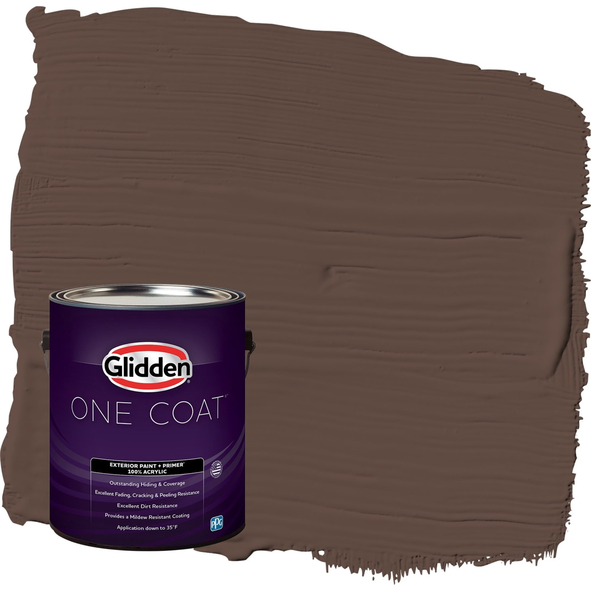 Glidden One Coat Little Bear / Brown Eggshell Interior Paint with Primer, 1 Gallon