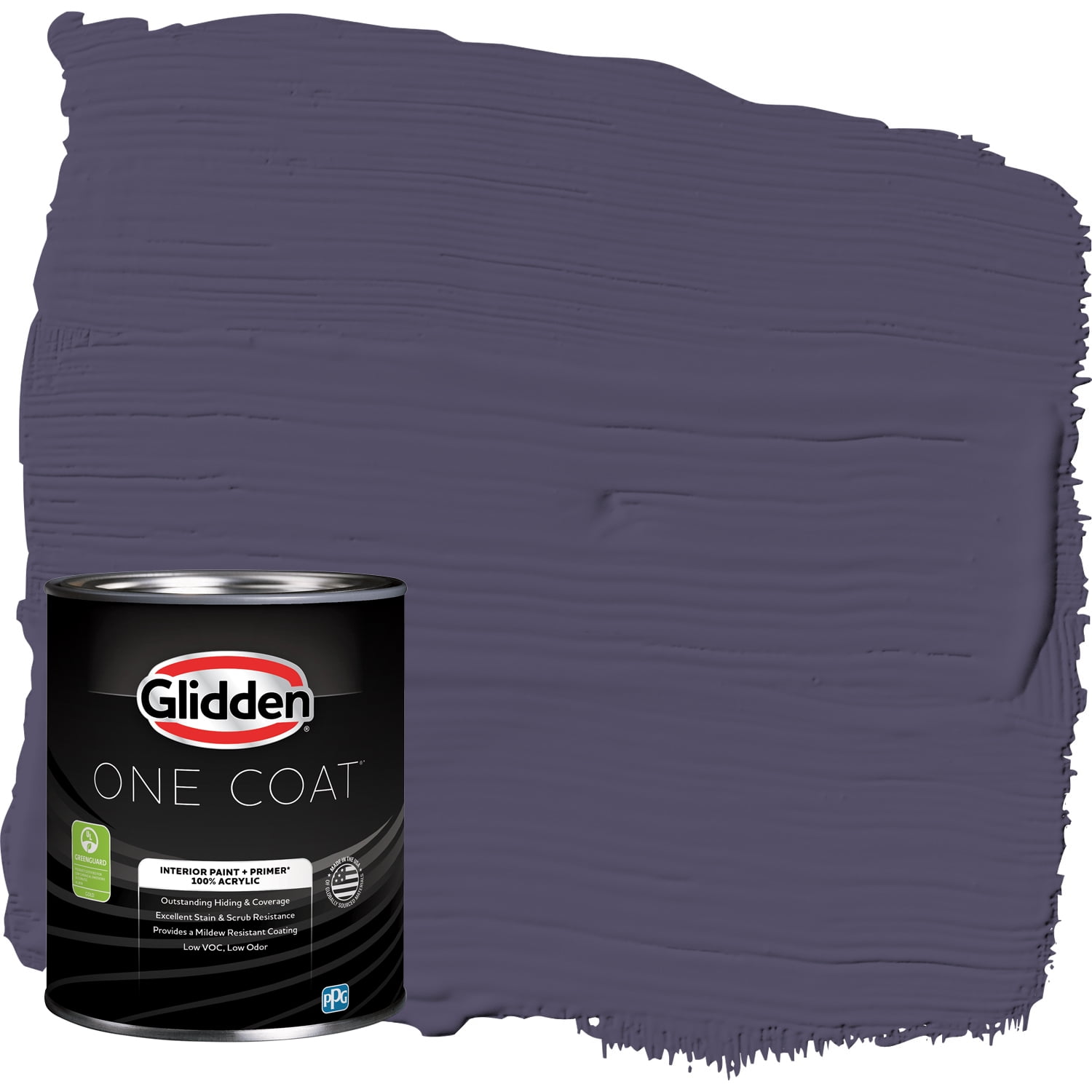 Glidden One Coat Interior Paint and Primer, Magic Spell / Purple, 1-Quart, Semi-Gloss