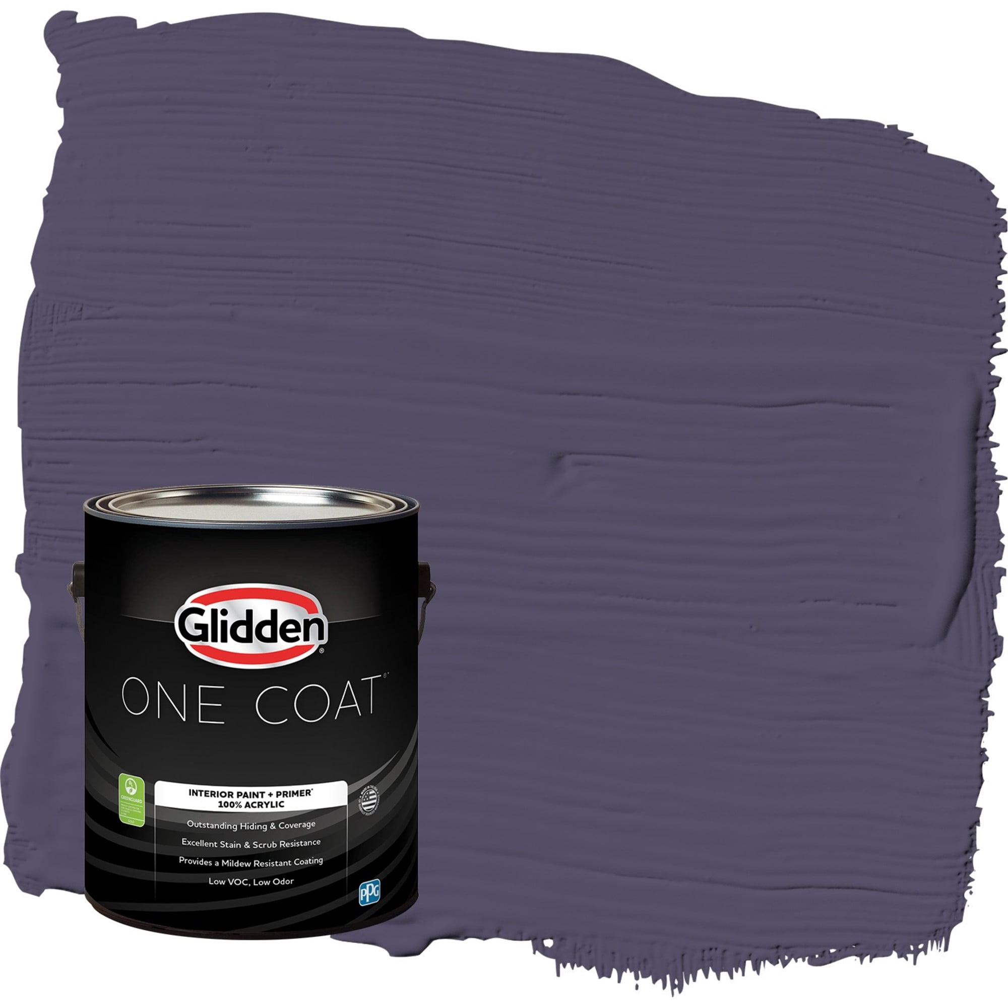 Glidden One Coat Magic Spell / Purple Flat Interior Paint with Primer, 1 Gallon