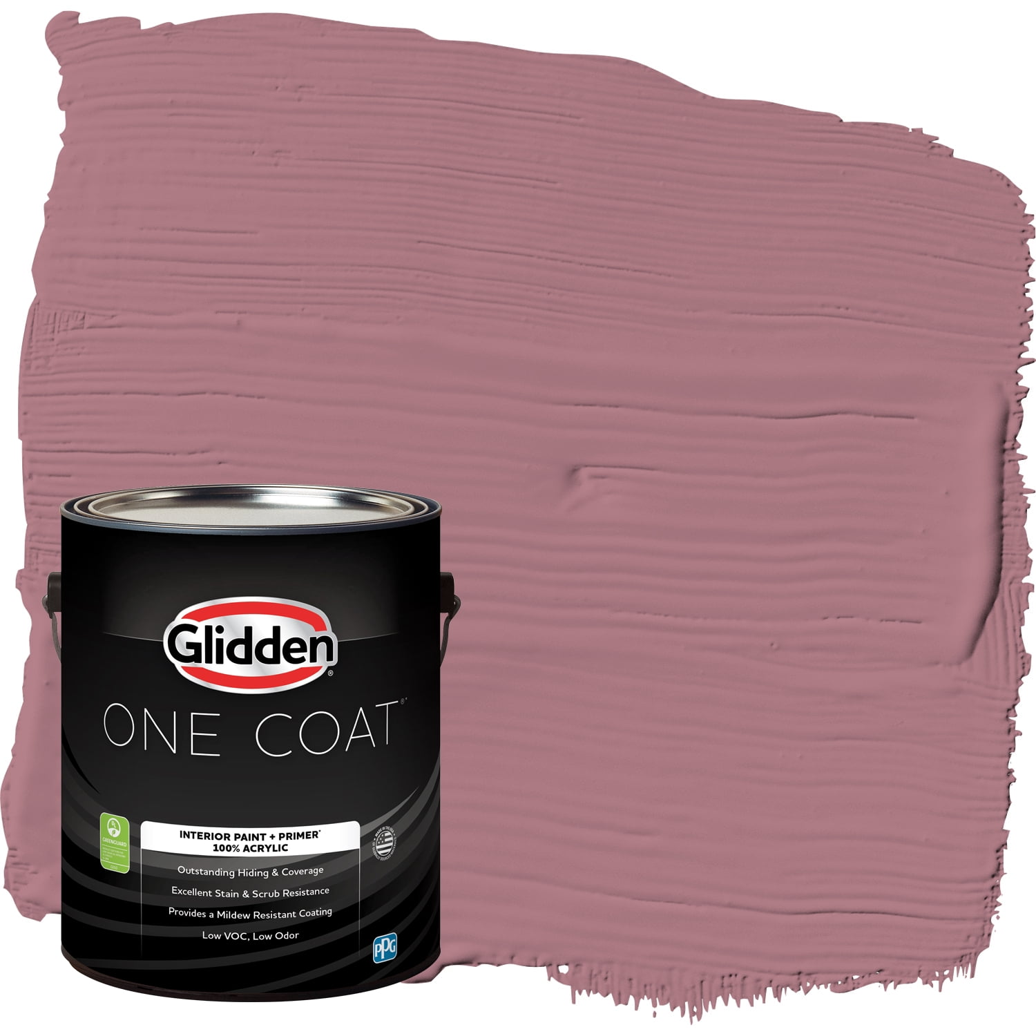 Glidden One Coat Interior Paint and Primer, Mauve Madness / Pink, Gallon, Eggshell