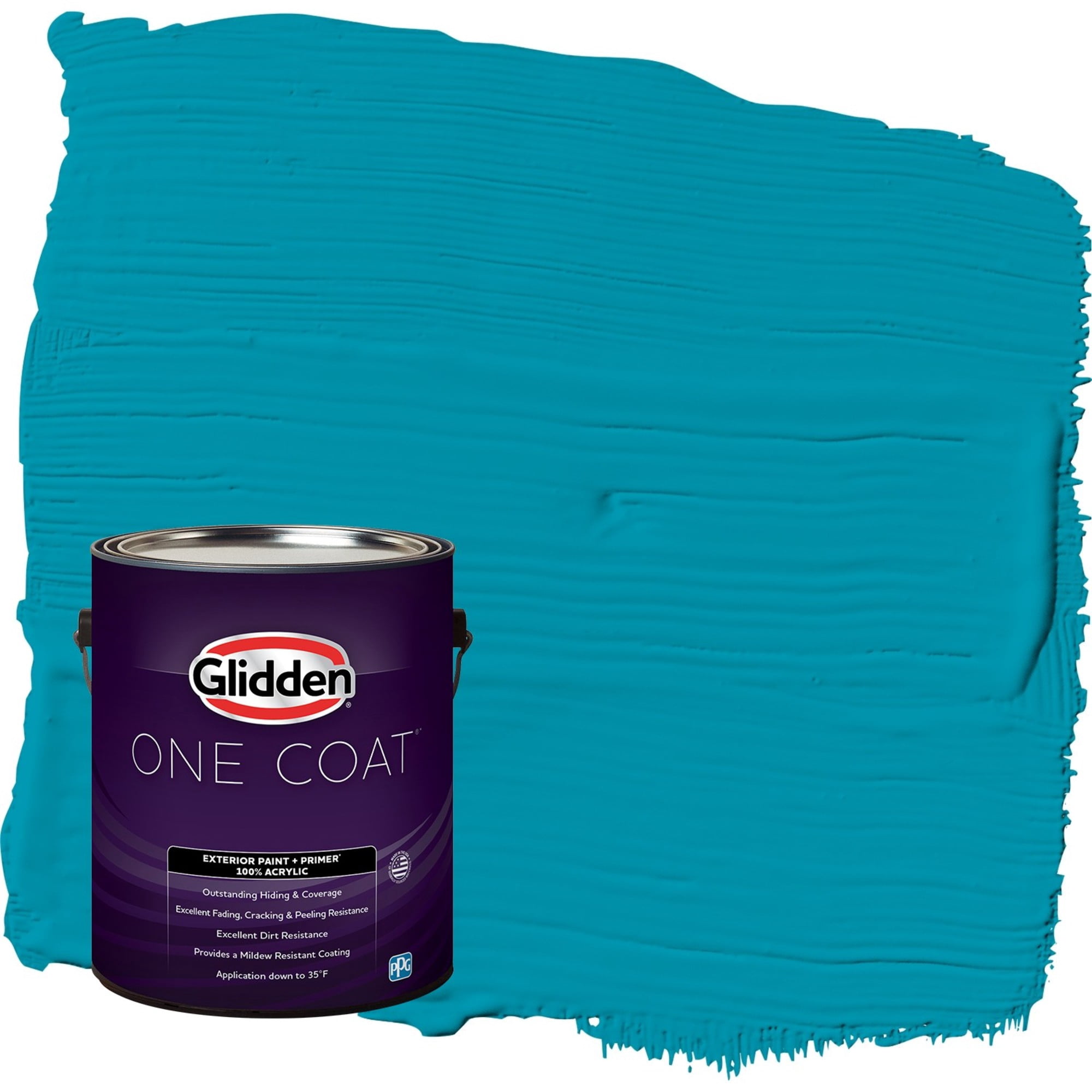 Glidden One Coat Mediterranean Blue / Blue Eggshell Interior Paint with Primer, 1 Gallon