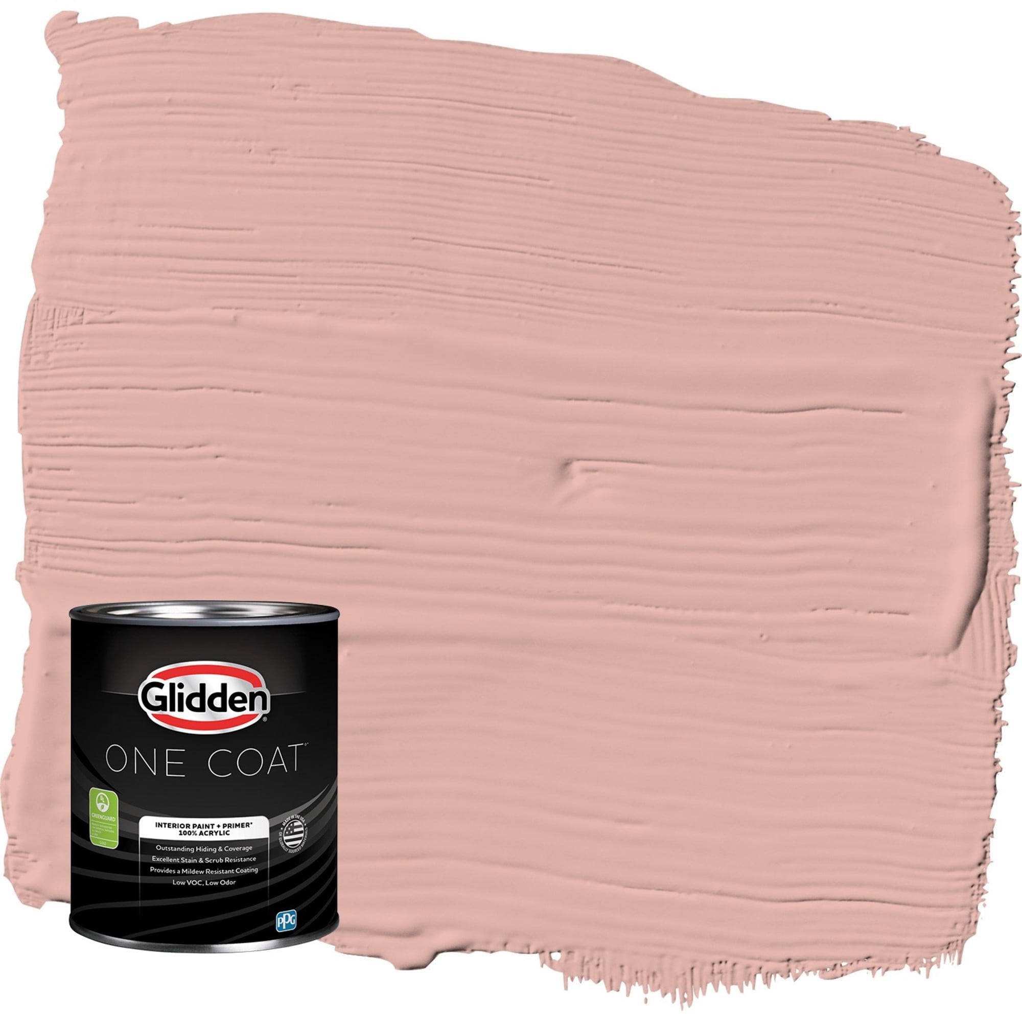 Glidden One Coat Mesa Pink / Orange Eggshell Interior Paint with Primer, 1 Quart