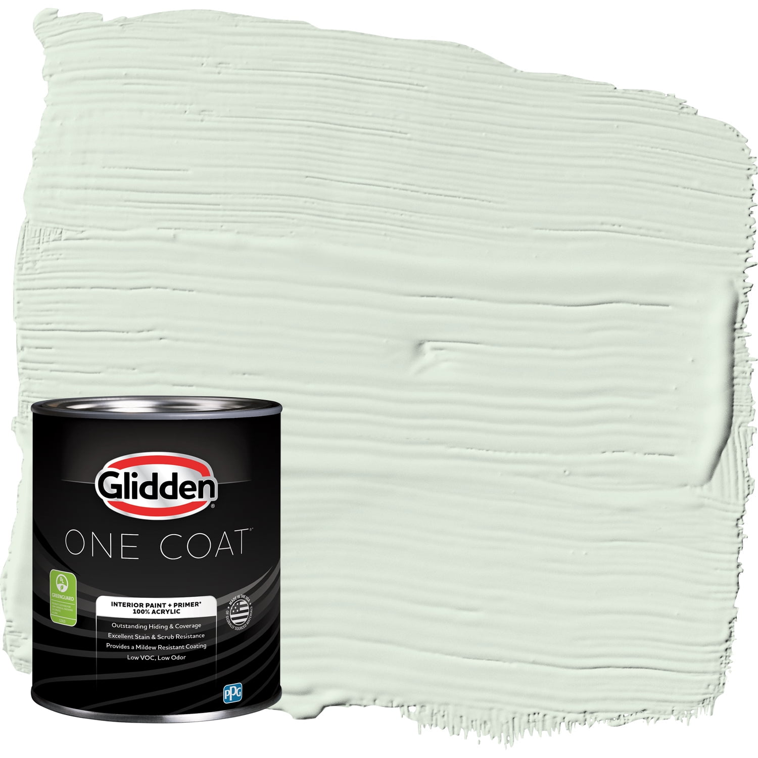 Glidden One Coat Interior Paint and Primer, Mint Wafer / Green, 1 Quart