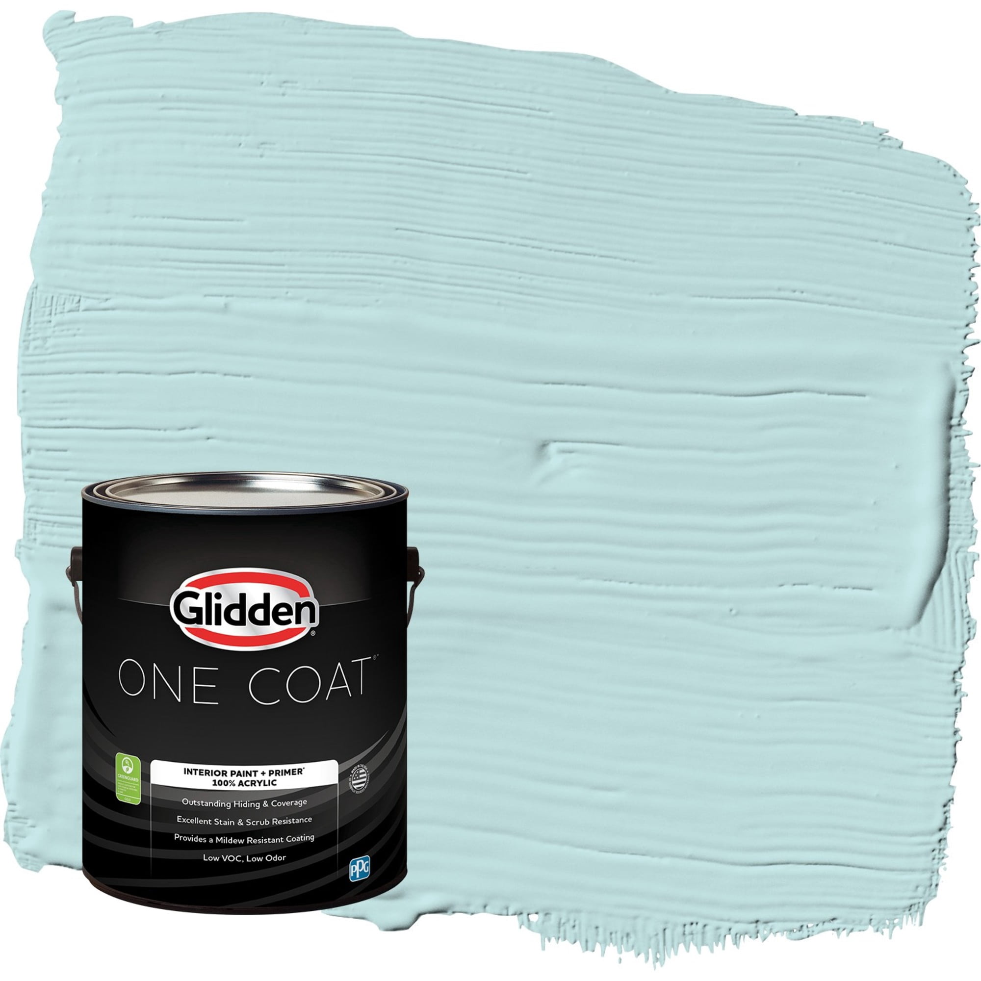 Glidden One Coat Misty Aqua / Blue Eggshell Interior Paint with Primer, 1 Gallon