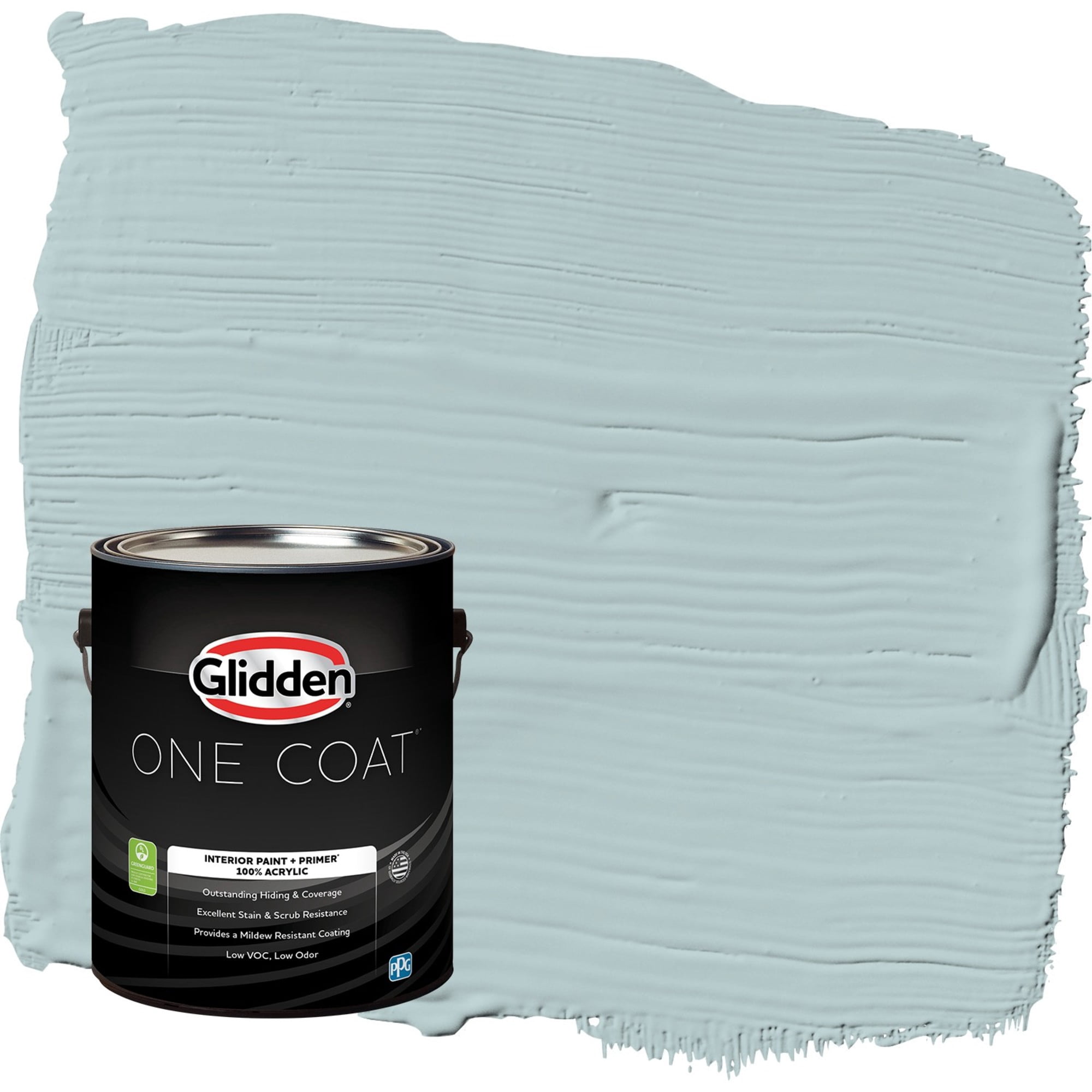 Glidden One Coat Misty Surf / Blue Semi-Gloss Interior Paint with Primer, 1 Gallon