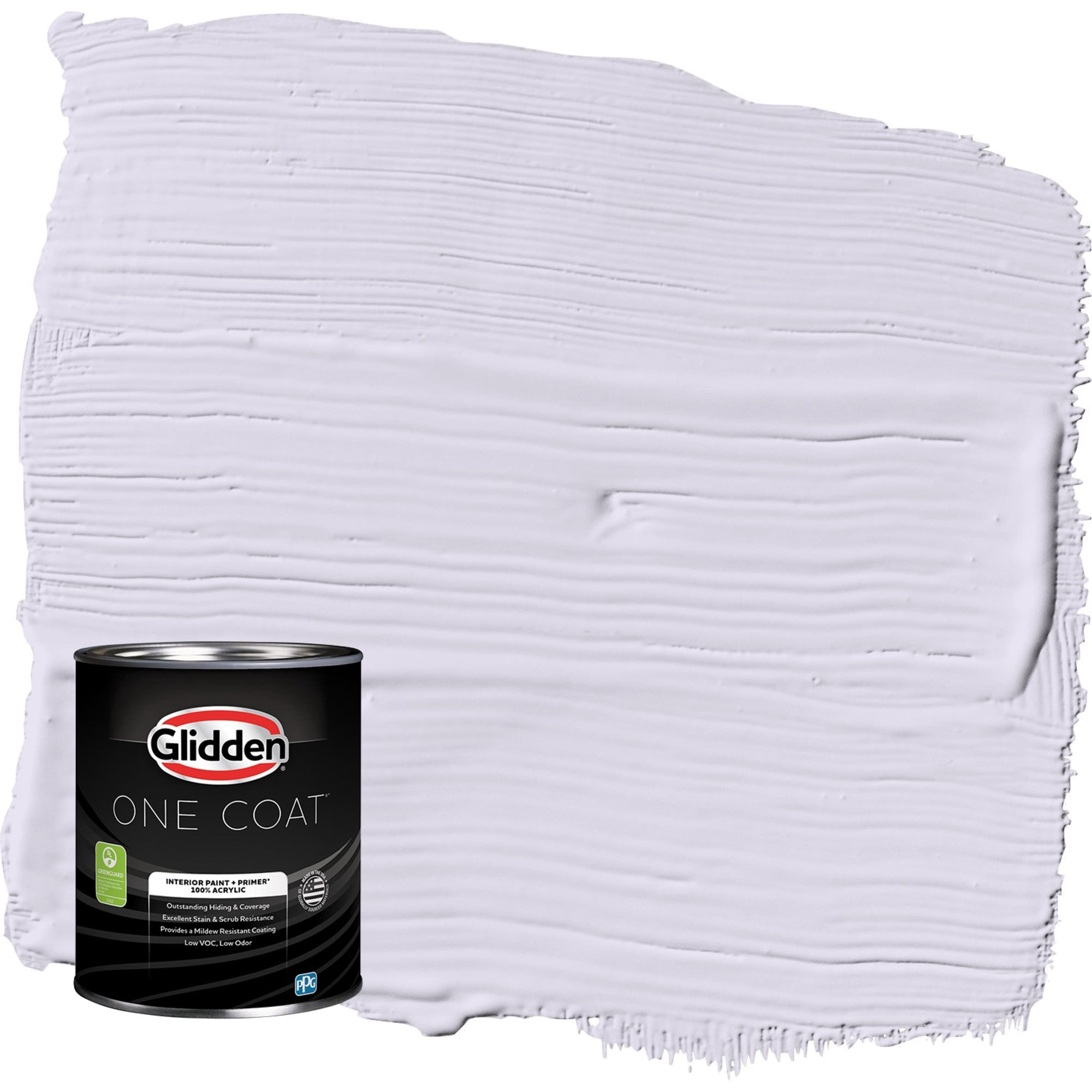 Glidden One Coat Misty Violet / Purple Flat Interior Paint with Primer, 1 Quart
