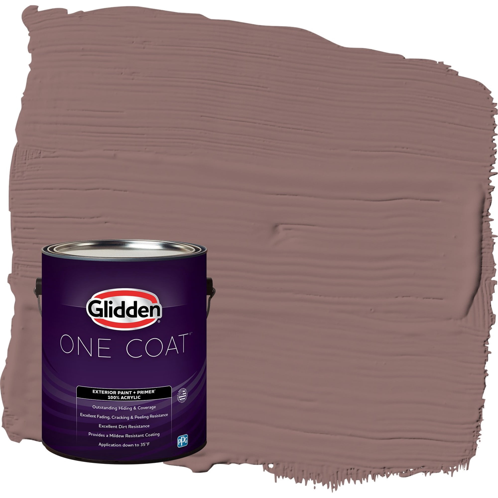 Glidden One Coat Oakwood Brown / Red Eggshell Interior Paint with Primer, 1 Gallon
